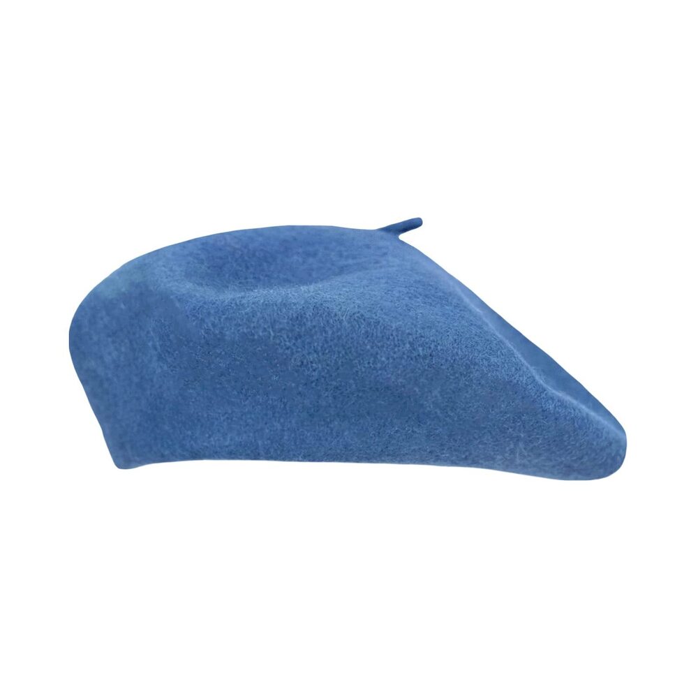 9864 Beret Hat Artist French Style Warm Thick Wool Solid Color For Women Girl